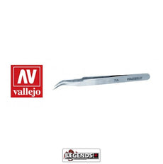 VALLEJO HOBBY TOOLS - #7 Stainless Steel Curved Tweezers  #T12004