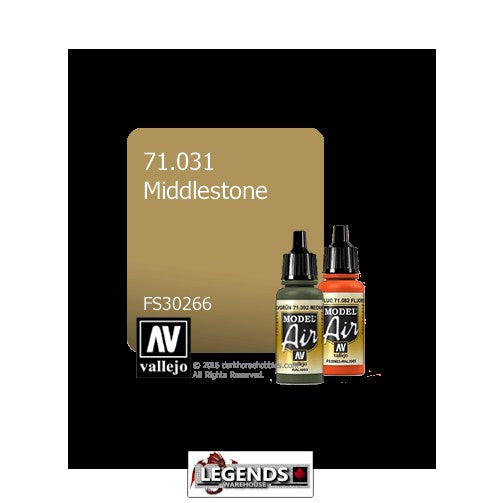 VALLEJO MODEL AIR:  :  Middlestone   (17ml)  VAL 71.031