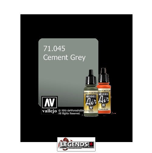 VALLEJO MODEL AIR:  :  Cement Grey  (17ml)  VAL 71.045