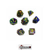 CHESSEX ROLEPLAYING DICE - Festive Rio/Yellow 7-Dice Set  (CHX27449)