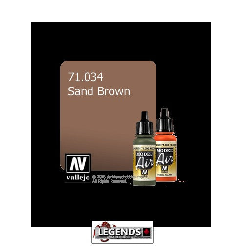 VALLEJO MODEL AIR:  : Sand Brown  (17ml)  VAL 71.034