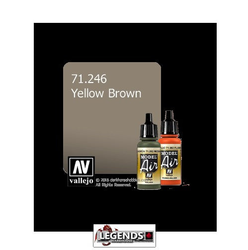 VALLEJO MODEL AIR:  :  Yellow Brown (17ml)  VAL 71.246