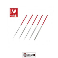 VALLEJO HOBBY TOOLS - Set of 5 Diamond Needle Files  #T03002