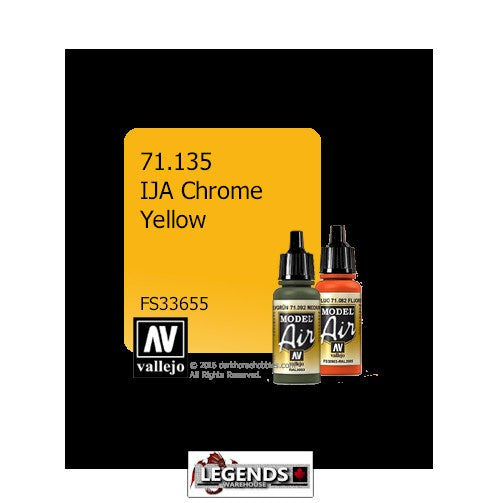 VALLEJO MODEL AIR:  :  IJA Chrome Yellow   (17ml)  VAL 71.135