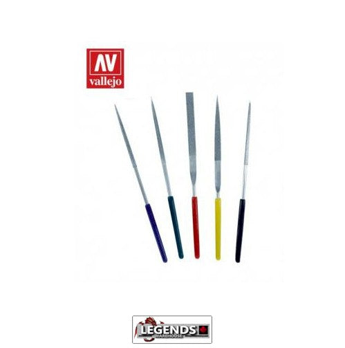 VALLEJO HOBBY TOOLS - Set of 5 Mini Diamond Files  #T03004