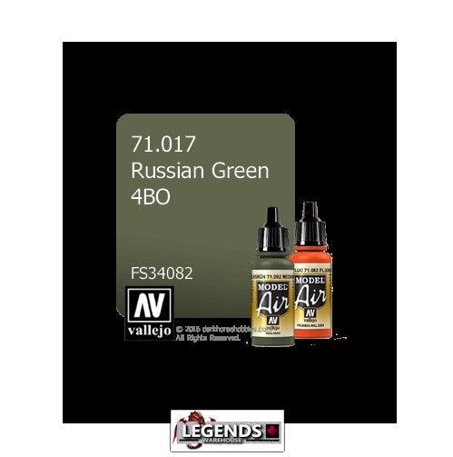 VALLEJO MODEL AIR:  :  Russian Green 4BO  (17ml)  VAL 71.017