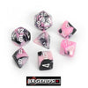 CHESSEX ROLEPLAYING DICE - Gemini Black-Pink/White 7-Dice Set  (CHX26430)