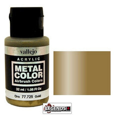 Vallejo Metal Color: Gold Product #VAL 77.725