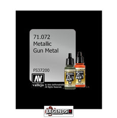 VALLEJO MODEL AIR:  :  Gun Metal (Metallic)    (17ml)  VAL 71.072