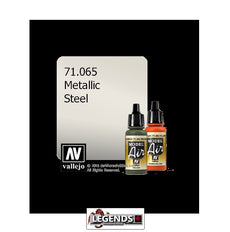 VALLEJO MODEL AIR:  :  Steel (Metallic)   (17ml)  VAL 71.065