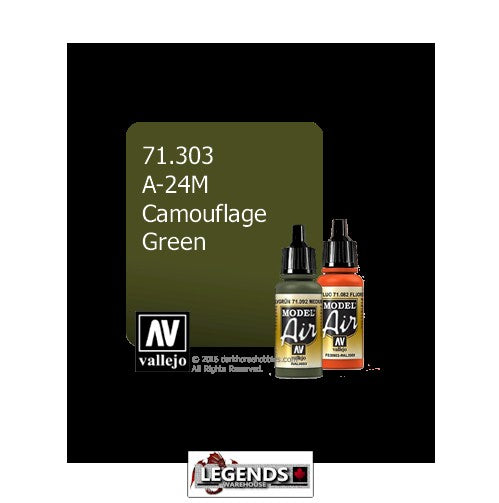 VALLEJO MODEL AIR:  : A-24M Camo Green  (17ml)  VAL 71.303