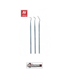 VALLEJO HOBBY TOOLS - Set of 3 Stainless Steel Probes #T02001