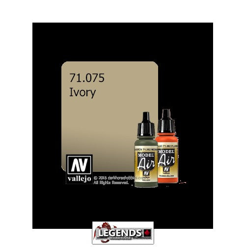 VALLEJO MODEL AIR:  : Sand  (Ivory)   (17ml)  VAL 71.075