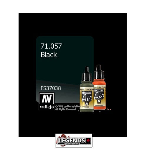 VALLEJO MODEL AIR:  :   Black   (17ml)  VAL 71.057