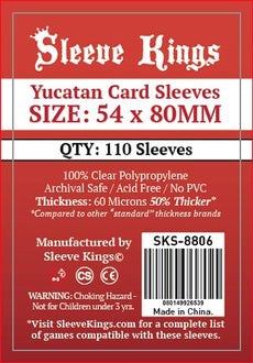 SLEEVE KINGS - YUCATAN CARD GAME SLEEVES 54MM X 80MM 110CT