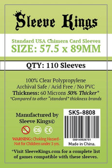 SLEEVE KINGS -STANDARD USA CHIMERA SLEEVES 57.5MMX89MM 110CT