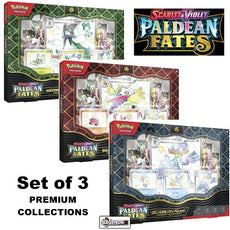 POKEMON - SCARLET AND VIOLET  -  PALDEAN FATES    PREMIUM COLLECTIONS - SET OF 3