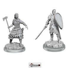 DUNGEONS & DRAGONS - UNPAINTED MINIATURES:  HUMAN FIGHTERS  (WAVE 21)    #WZK90639