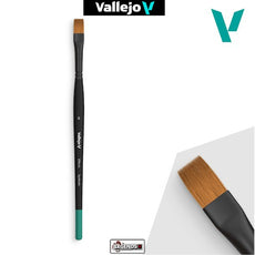 VALLEJO - PAINT BRUSHES -  FLAT   #8   SYNTHETIC HAIR - EFFECTS  BRUSH          #BO4008