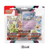 POKEMON - SCARLET AND VIOLET  -  OBSIDIAN FLAMES   HOUNDSTONE   3 PACK BLISTER    (2023)