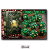 ELDER DICE   -  BRAND OF CTHULHU GLASS/WAX 10-DIE SET