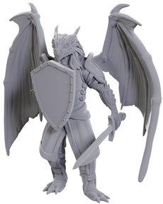 DUNGEONS & DRAGONS - WIZKIDS UNPAINTED MINIS:  WV25 DRAGONBORN OF BAHAMUT - WZK90760 - NEW RELEASE