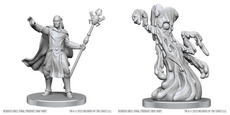 DUNGEONS & DRAGONS UNPAINTED MINIS WV28 DROW MAGE & YOCHLOL  WZK90858