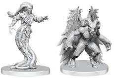 PATHFINDER BATTLES -UNPAINTED MINIS WV27 GYLOU (HANDMAIDEN DEVIL) & FERRUGON (RUST DEVIL) WZK90837