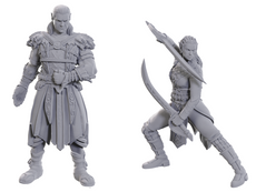 DUNGEONS & DRAGONS - UNPAINTED MINIATURES:   SPECIAL EDITION BALDUR'S GATE 3 - JAHEIRA & HALSIN  #WZK96368 - NEW RELEASE