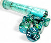 CHESSEX ROLEPLAYING DICE  LUSTROUS 7-DIE SET NEPTUNE/GREY CHX30072