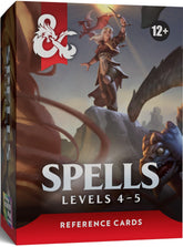 DUNGEONS & DRAGONS  REFERENCE CARDS SPELLS 3 (LEVELS 4-5)