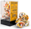 CHESSEX ROLEPLAYING DICE BRUSH 7-DIE SET POLYHEDRAL SUNRISE/BLACK  (CHX24403)