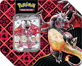 POKEMON - SCARLET AND VIOLET  -  PALDEAN FATES - SHINY CHARIZARD EX TINS