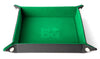 FanRoll    FOLD UP DICE VELVET TRAY W/ PU LEATHER   -  GREEN