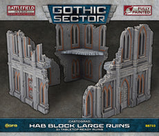 BATTLEFIELD IN A BOX: GOTHIC SECTOR CASTOGRAD HAB BLOCK BIG RUINS BFM-BB733