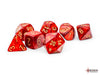 CHESSEX ROLEPLAYING DICE SCARAB 7-DIE SET MEGA-HEDRAL SCARLET/GOLD CHX22414