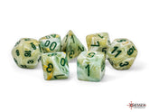 CHESSEX ROLEPLAYING DICE MARBLE 7-DIE SET MEGA-HEDRAL GREEN/DARK GREEN CHX22409