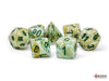 CHESSEX ROLEPLAYING DICE MARBLE 7-DIE SET MEGA-HEDRAL GREEN/DARK GREEN CHX22409