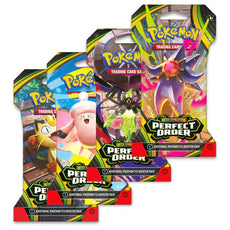 POKEMON ME03 PERFECT ORDER SLEEVED FOUR (4) BOOSTER PACK BUNDLE