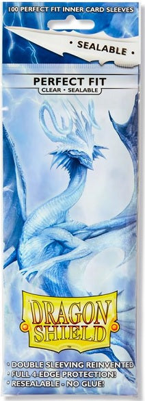 DRAGON SHIELD SLEEVES - PERFECT FIT - SEALABLE CLEAR  100ct