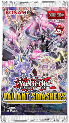 YU-GI-OH  - VALIANT SMASHERS   BOOSTER PACK (7 CARDS PER PACK)   ( 1st Edition )  (2023)