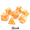 DIE HARD - RPG DICE - ORANGE SWIRL w/ WHITE