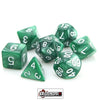 DIE HARD - RPG DICE - DARK GREEN SWIRL w/ WHITE