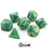 DIE HARD - RPG DICE - GREEN SWIRL w/ GOLD