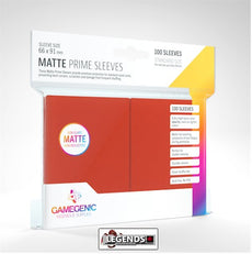 GAMEGENIC - SLEEVES - MATTE PRIME SLEEVES - RED  (100CT)