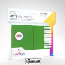 GAMEGENIC - SLEEVES - MATTE PRIME SLEEVES - GREEN  (100CT)