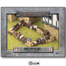 BATTLEFIELD IN A BOX - WARTORN VILLAGE - SANDSTONE BARRICADES   GF9-BB634    (2023)
