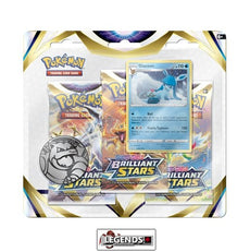 POKEMON - SWORD AND SHIELD - BRILLIANT STARS    GLACEON 3 PACK BLISTER