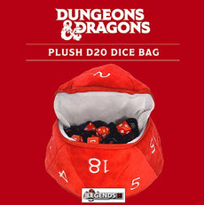 ULTRA-PRO - D&D DICE BAG   (RED/WHITE)   D20 PLUSH