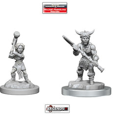 DUNGEONS & DRAGONS - UNPAINTED MINIATURES:   HALFLING BARBARIANS     #WZK90412